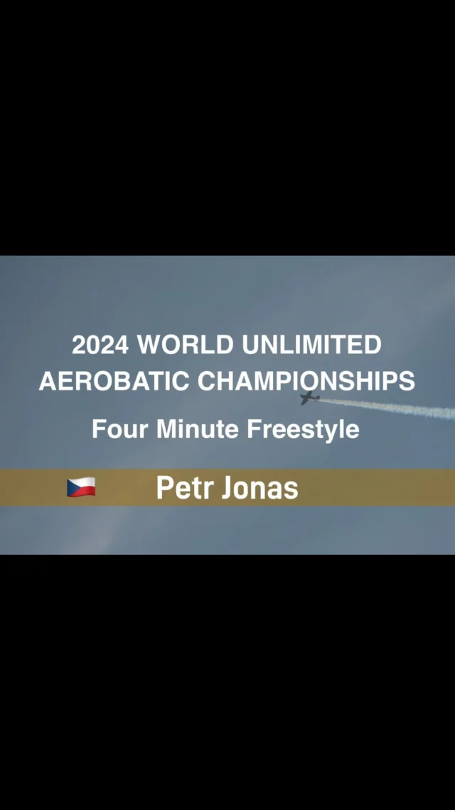 Petr Jonas from the 🇨🇿 Czech Republic’s Four Minute Freestyle flight at the World Aerobatic Championships in Zamosc, Poland